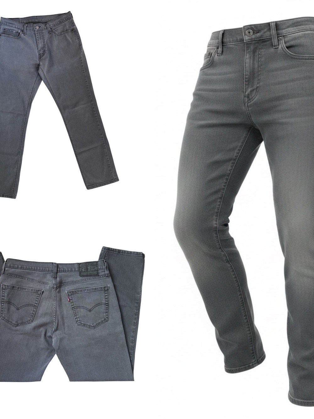 Levi's 541 Gray Jeans Men's 33x32 Straight Leg Denim Classic 5-Pocket Water Less